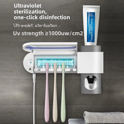 HomeFyZy UVSmart Brush Station™- Toothbrush Holder Wall Mounted Solar UV Light Sterilizer