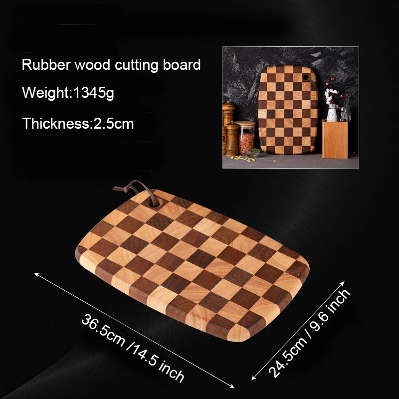 HomeFyZy BoardCraft™ Checkerboard Cutting Board - Stylish Butcher Block