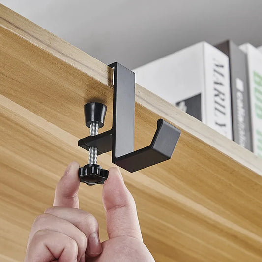HomeFyZy HookFlex™ – Adjustable Desk Headset & Bag Holder, Home Office Organizer