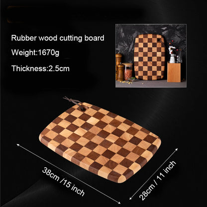 HomeFyZy BoardCraft™ Checkerboard Cutting Board - Stylish Butcher Block