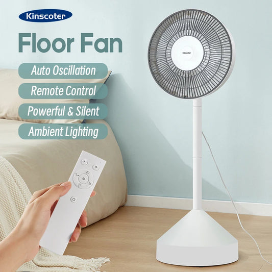 HomeFyzy BreezePro™  – 4-Speed Silent Air Circulator Fan with Remote Control