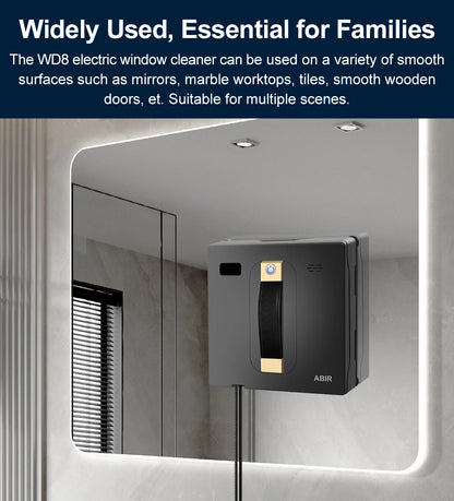 HomeFyZy GlassBot™ - Dual Water Spray, Smart Memory ,High Vacuum Suction, Laser Sensor, Home Wall Glass Cleaning Robot