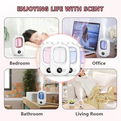 HomeFyZy AirMist™ - Automatic aromatherapy device essential oil diffuser rechargeable humidifier