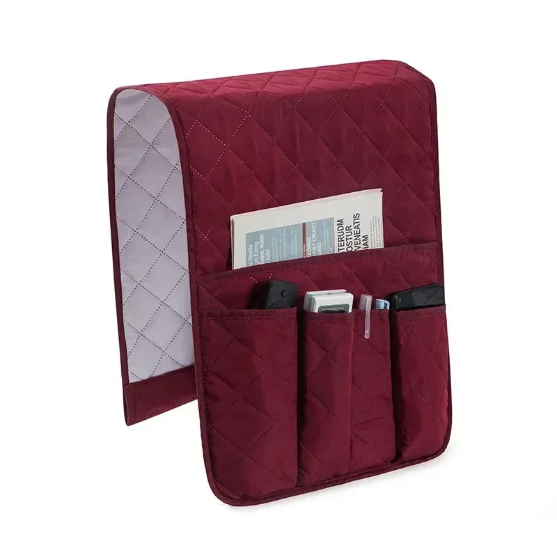 HomeFyZy CouchBox™ - Sofa Armrest Organizer with 5 Pockets and Cup Holder Tray Couch Armchair Hanging Storage Bag