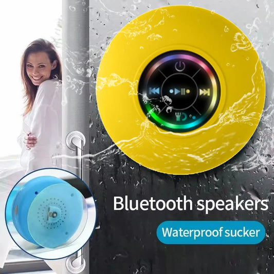 HomeFyZy AquaBeat Shower Speaker™-  Mini Bluetooth Speaker RGB Light with Suction Cup Mic