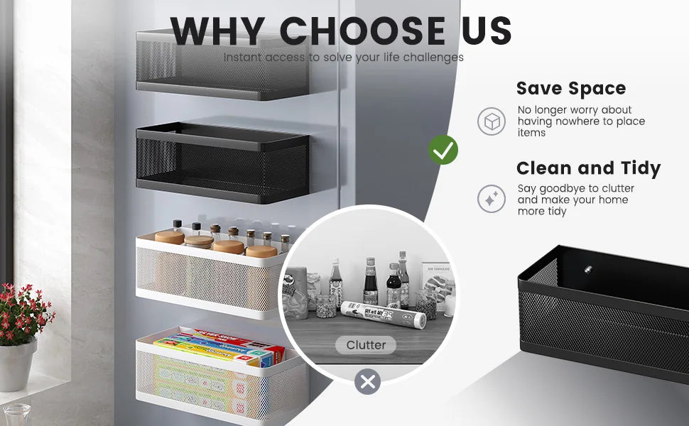 HomeFyZy Fridge StorageRack™  Multi-Functional Storage Box Basket