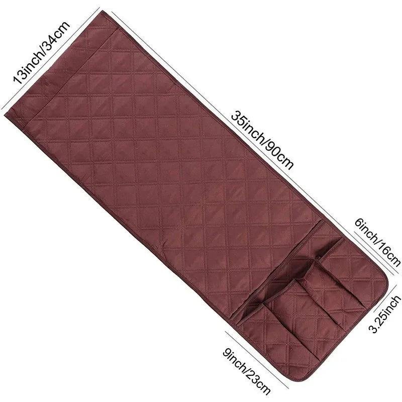 HomeFyZy CouchBox™ - Sofa Armrest Organizer with 5 Pockets and Cup Holder Tray Couch Armchair Hanging Storage Bag