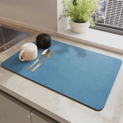HomeFyZy QuickDry Sink Mat™ - Large Kitchen Super Absorbent Mat, Coffee Dish Draining Mat Drying Mat Quick Dry