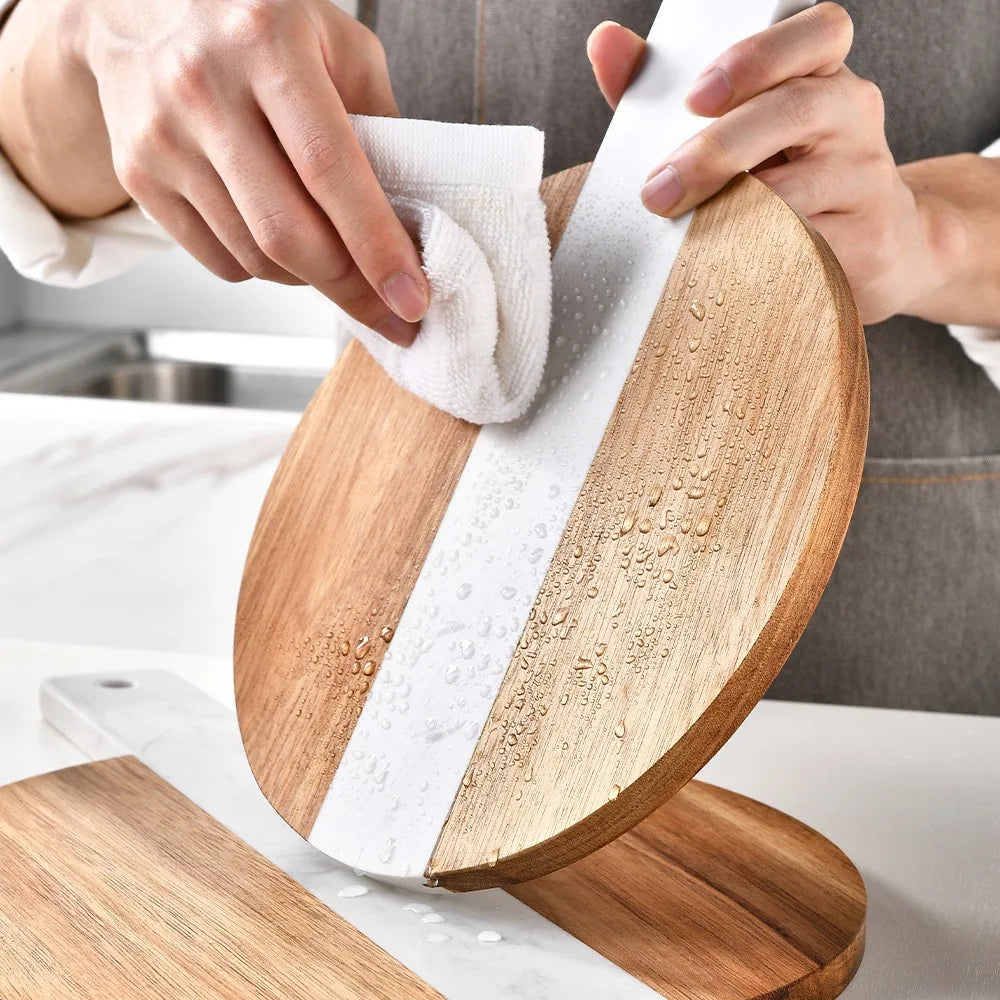 HomeFyZy LuxeBoard™ Chopping Board with Handle - Non-Slip Kitchen Board for Slicing, Dicing & Serving Food