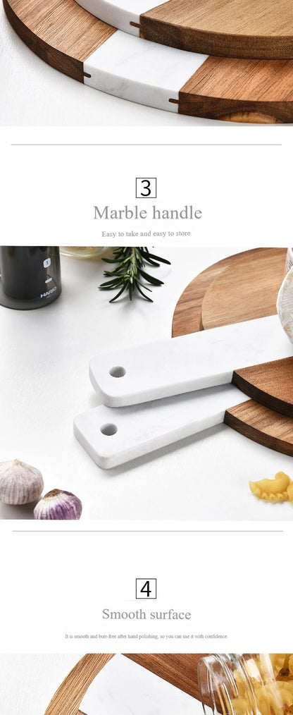HomeFyZy LuxeBoard™ Chopping Board with Handle - Non-Slip Kitchen Board for Slicing, Dicing & Serving Food