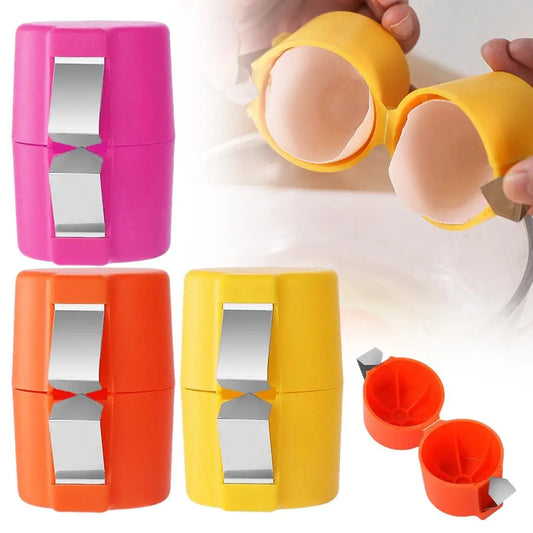 HomeFyZy EggShell Opener Set™ - New Egg Cracker Tool for Raw Eggs, Hard Boiled Egg Peeler Separator