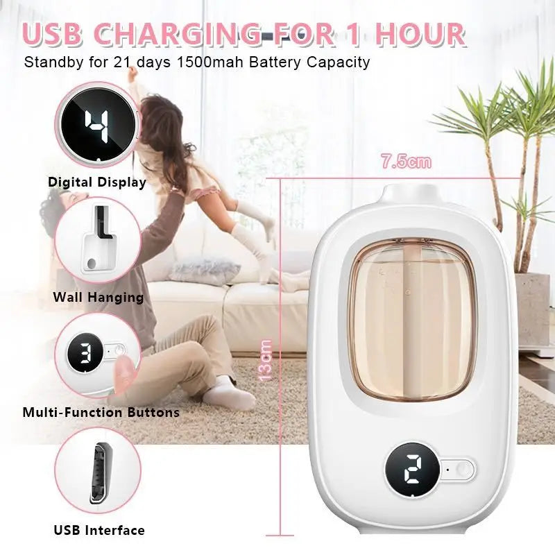 HomeFyZy AirMist™ - Automatic aromatherapy device essential oil diffuser rechargeable humidifier