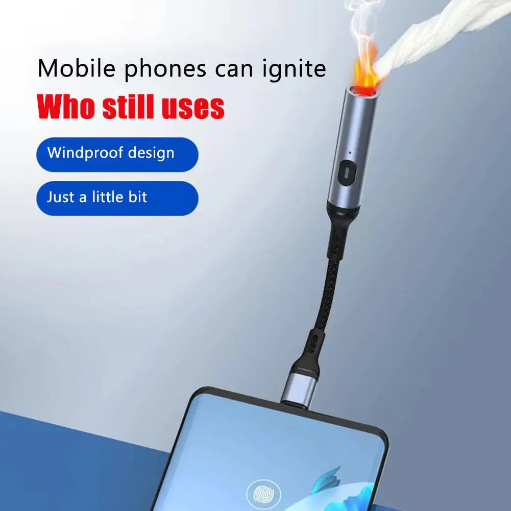 HomeFyZy SparkLite USB Lighter™ - Metal Windproof Rechargeable Electric Lighter USB Type C