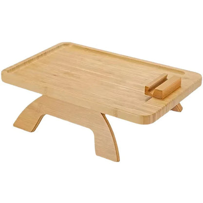 HomeFyZy Bamboo ClipTray™ - Clip On Side Table Couch Arm With Phone Holder
