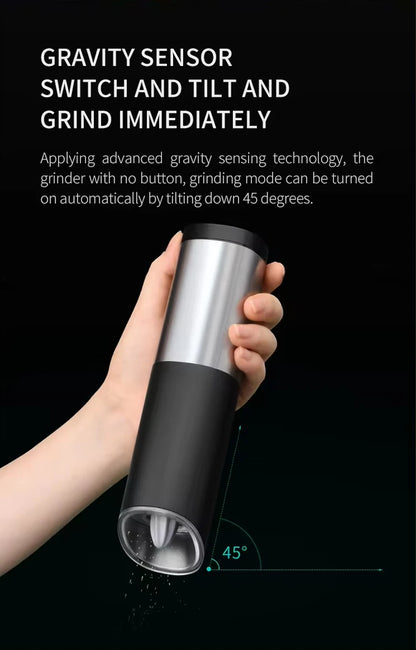 HomeFyZy SeasonPro™ - Electric Automatic Salt and Pepper Grinder Set with Led Light Grinder
