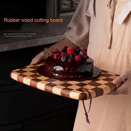 HomeFyZy BoardCraft™ Checkerboard Cutting Board - Stylish Butcher Block