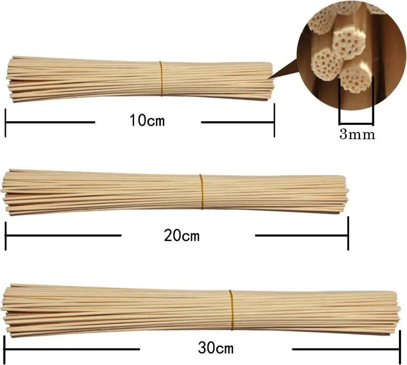 HomeFyZy ReedRefill™ - 5-100 pcs 2-3.5mm Reed Diffuser Replacement Stick, Handmade Home Decor