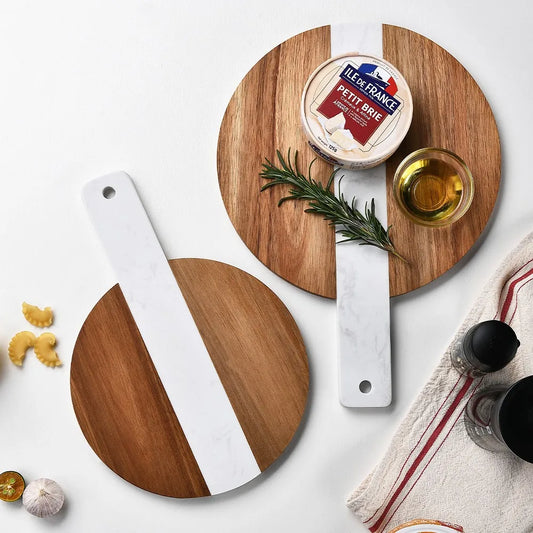 HomeFyZy LuxeBoard™ Chopping Board with Handle - Non-Slip Kitchen Board for Slicing, Dicing & Serving Food