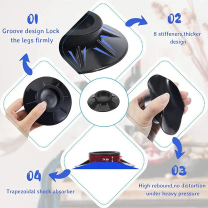 HomeFyZy Anti-Vibration Washer Pads™ - 4Pcs Silent Skid Raiser Mat For Washing Machine Support Dampers