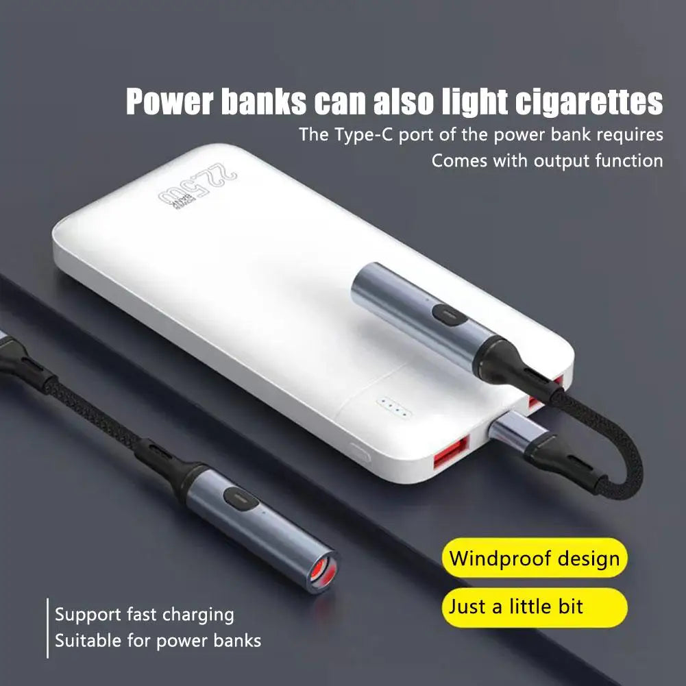HomeFyZy SparkLite USB Lighter™ - Metal Windproof Rechargeable Electric Lighter USB Type C