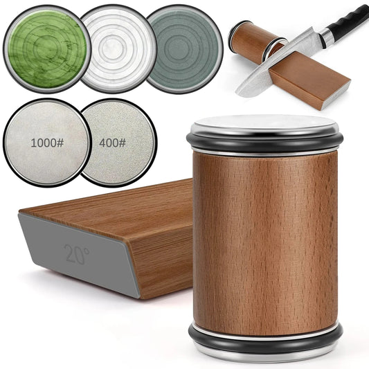 HomeFyzy EdgeSet™  – Rolling Knife Sharpener Kit 15/20° Magnetic Angle