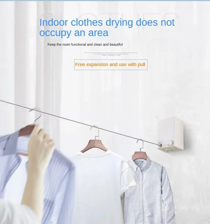 HomeFyZy FlexDry Retractable Line™ - Retractable Clothesline Stainless Seel, Space-Saving